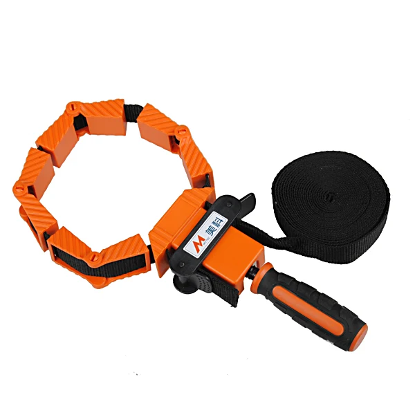 Adjustable Band Clamp Polygon Angle Clamp for Woodworking and Framing 15-Foot Strap, Self-locking Ratcheting Handle
Adjustable Band Clamp Polygon Angle Clamp for Woodworking and Framing 15-Foot Strap, Self-locking Ratcheting Handle