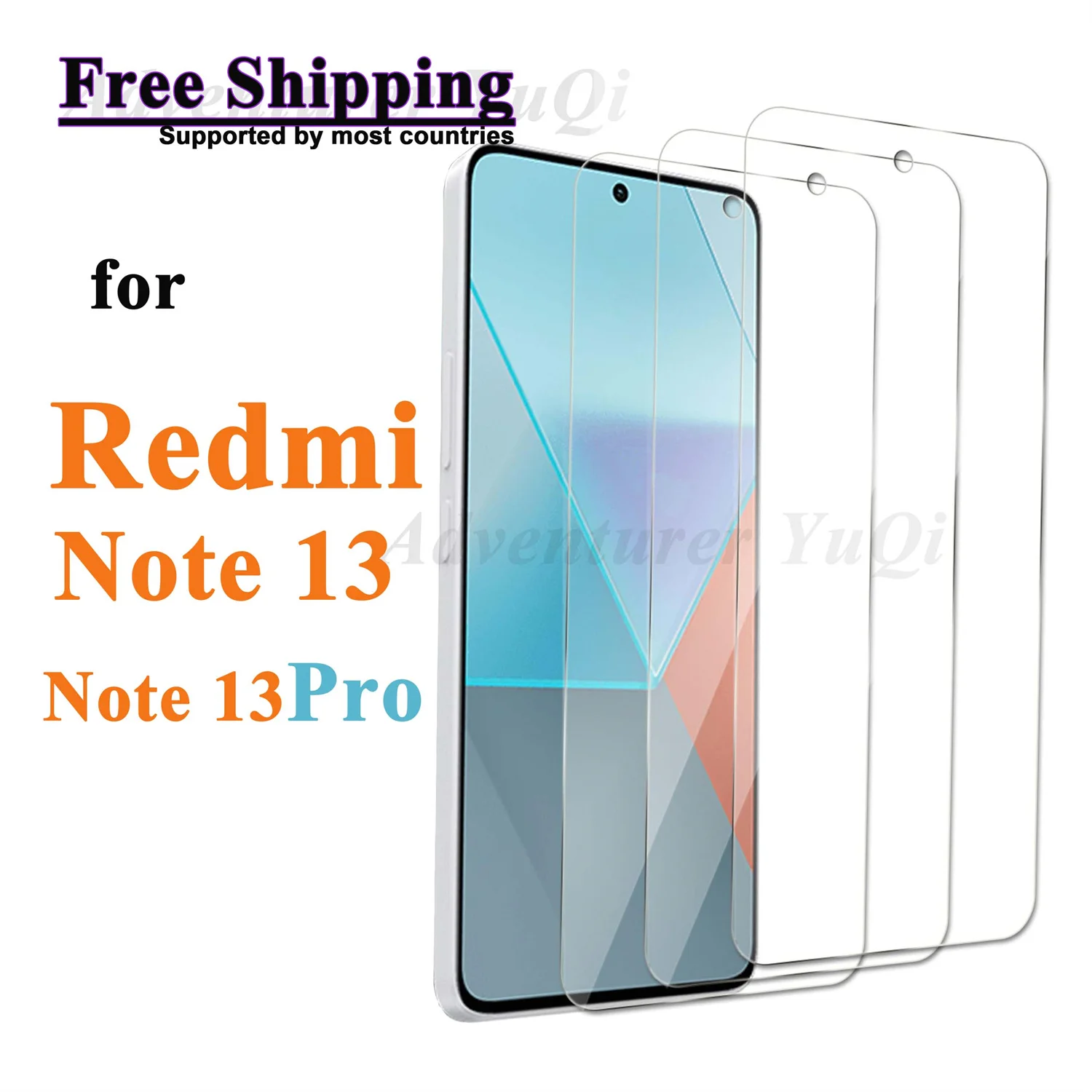 

Screen Protector For Xiaomi Redmi Note13 Pro 4G 5G, Tempered Glass HD 9H Anti Scratch Case Friendly Free Shipping