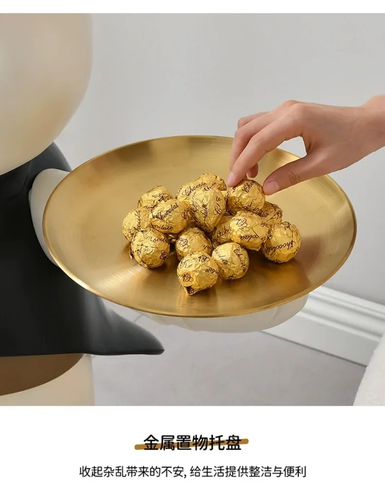 Modern Light Luxury Living Room Creative Floor-standing Bear Ornaments Lamp Panel Sofa Storage Tray High-end Home Decoration Modern Light Luxury Living Room Creative Floor-standing Bear Ornaments Lamp Panel Sofa Storage Tray High-end Home Decoration