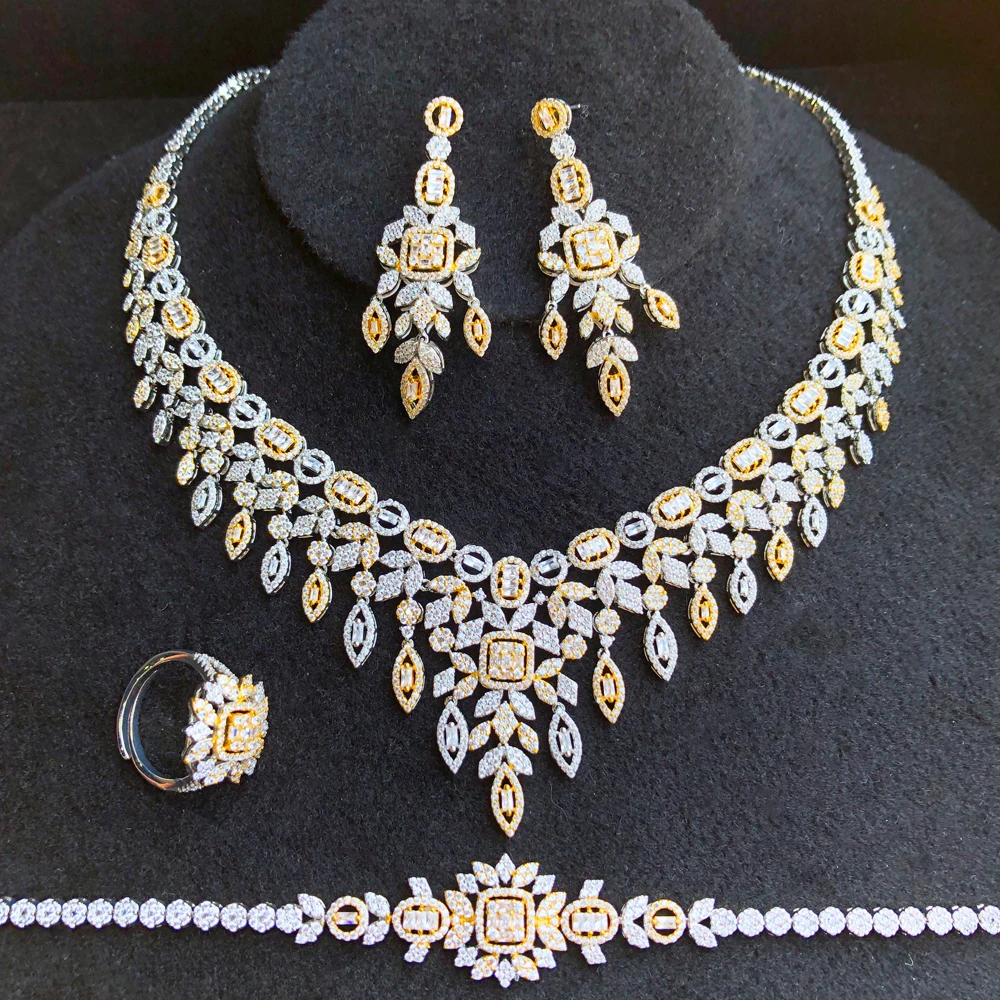 Missvikki Luxury Bridal Wedding 4PCS Necklace Bracelet Earrings Ring For Women Lady Party Costume Jewelry Sets High Quality
Missvikki Luxury Bridal Wedding 4PCS Necklace Bracelet Earrings Ring For Women Lady Party Costume Jewelry Sets High Quality