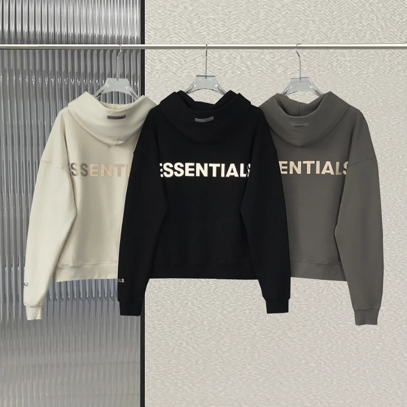 Oversized ESSENTIALS Hoodies Men Sweatshirts Reflective Letters Printing Hoodie Fashion Hip Hop Streetwear Sweatshirt Pullover
Oversized ESSENTIALS Hoodies Men Sweatshirts Reflective Letters Printing Hoodie Fashion Hip Hop Streetwear Sweatshirt Pullover