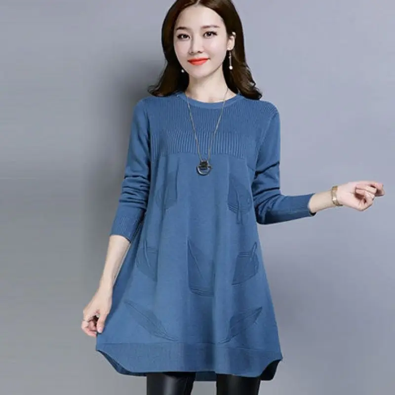 Long Sweater Dress Women Autumn and Winter High-neck Long Sleeve Knitted Bottoming Dress Thick Shirt Femme Robe
Long Sweater Dress Women Autumn and Winter High-neck Long Sleeve Knitted Bottoming Dress Thick Shirt Femme Robe