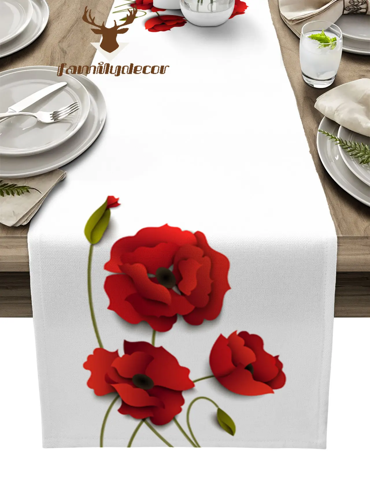 Red Flower Poppy White Table Runner Home Wedding Decor Table Flag Mat Table Centerpieces Decoration Party Dining Long Tablecloth
Red Flower Poppy White Table Runner Home Wedding Decor Table Flag Mat Table Centerpieces Decoration Party Dining Long Tablecloth