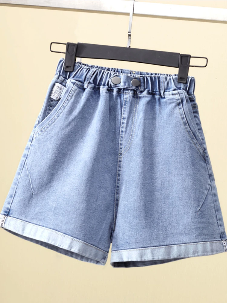 FTLZZ New Summer Women Fashion Wide Leg Solid Color Denim Shorts Lady Vintage Casual Elastic High Waist Straight Shorts
FTLZZ New Summer Women Fashion Wide Leg Solid Color Denim Shorts Lady Vintage Casual Elastic High Waist Straight Shorts