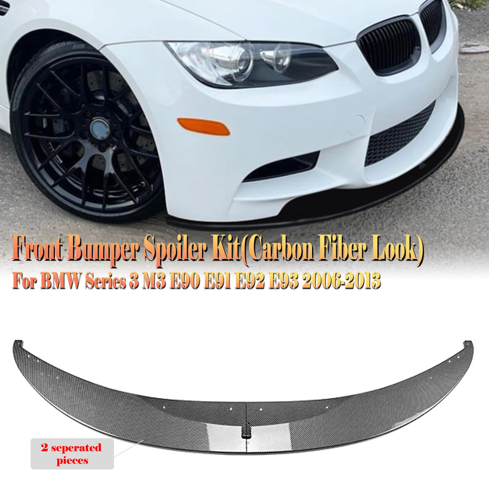 Front Bumper Spoiler Lip For BMW 3 Series E90 E91 E92 E93 M3 2006-2013 Carbon Fiber Look/Gloss Black Lower Splitter Protection
Front Bumper Spoiler Lip For BMW 3 Series E90 E91 E92 E93 M3 2006-2013 Carbon Fiber Look/Gloss Black Lower Splitter Protection