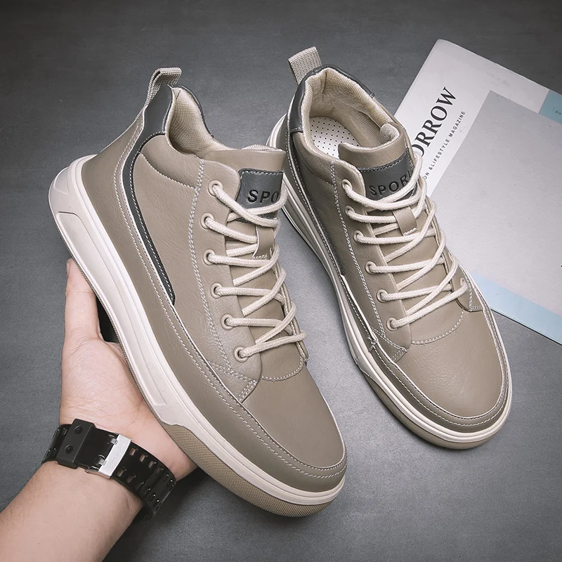 High-quality Leather High-top Wear-resistant Sneakers 2022 Autumn New Men's Casual Shoes Fashion Breathable Non-slip Men's Shoes
High-quality Leather High-top Wear-resistant Sneakers 2022 Autumn New Men's Casual Shoes Fashion Breathable Non-slip Men's Shoes