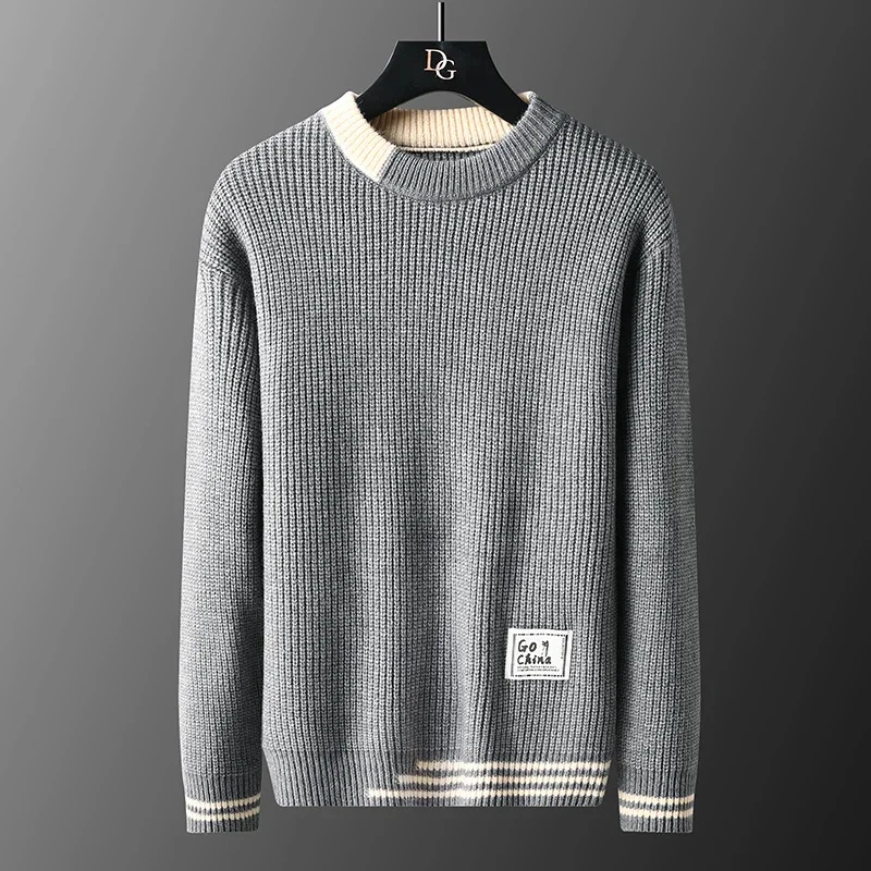 Autumn Winter New Men's O Neck Pullover Casual Knitted Sweater Fashion Patchwork Slim Long Sleeve Knit Sweaters Pullovers Men
Autumn Winter New Men's O Neck Pullover Casual Knitted Sweater Fashion Patchwork Slim Long Sleeve Knit Sweaters Pullovers Men