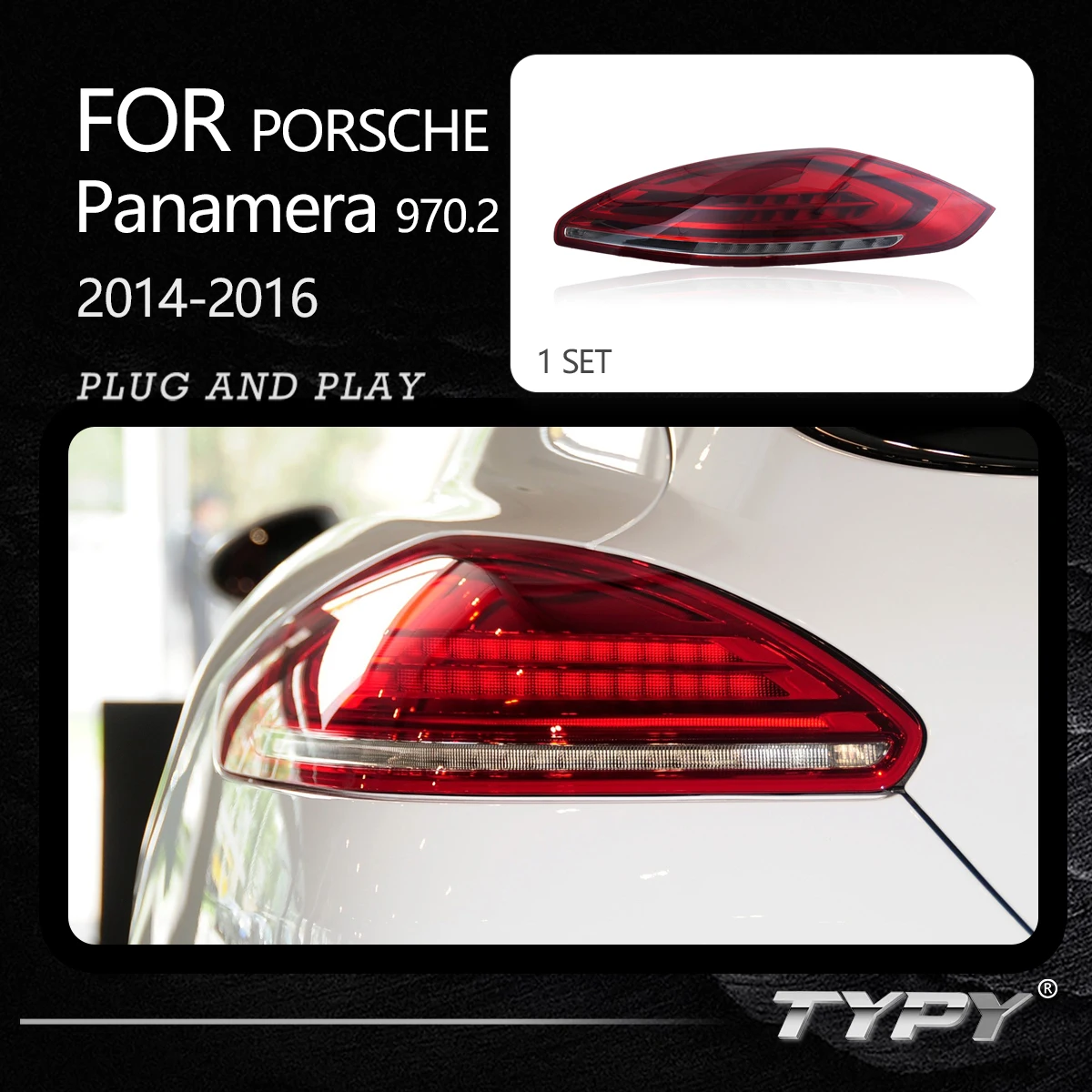 

TYPY Car Tail Lights For Porsche Panamera 970.2 2014-2016 LED Car Tail Lamps Daytime Running Lights Dynamic Turn Signals