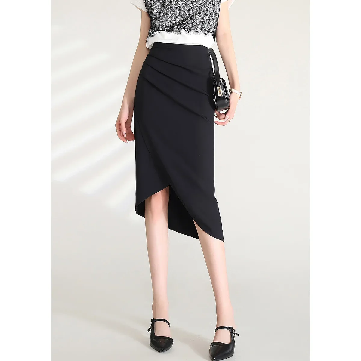 LOUIS YAO Women Skirt 2024 Spring and Summer Hip wrap skirt Elegant Casual Silm Vent Women Knee-length Skirt
LOUIS YAO Women Skirt 2024 Spring and Summer Hip wrap skirt Elegant Casual Silm Vent Women Knee-length Skirt