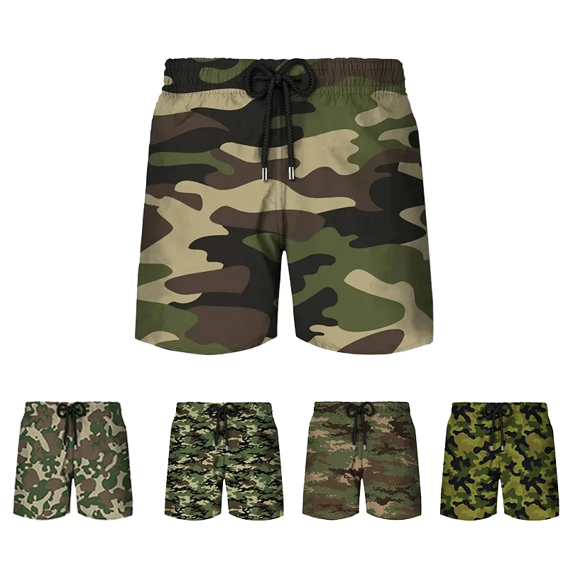 

Classic Military Camouflage Print Short Pants For Men Fashion Sportwear Trunks Army Veterans Beach Shorts Casual Tactic Shorts