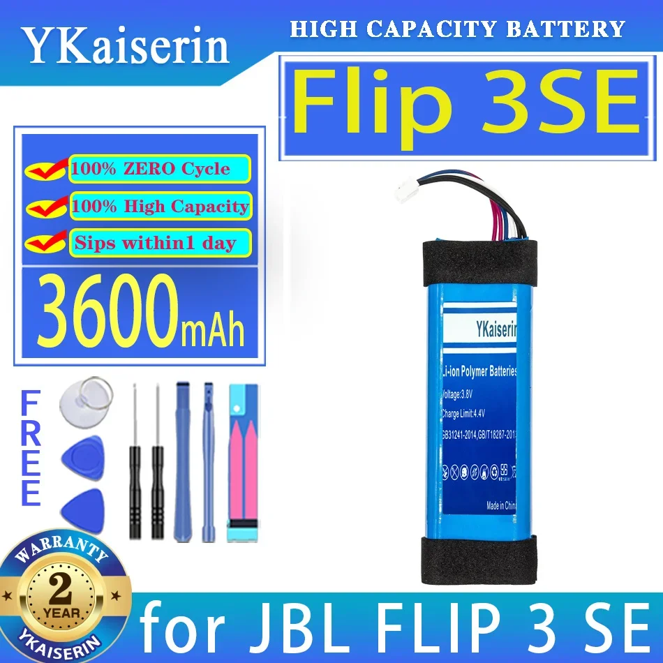 Сменный аккумулятор ykaisсеребрин 3600 мАч/7700 мАч для JBL FLIP3 SE 6 Flip6 FLIP 3SE
Сменный аккумулятор ykaisсеребрин 3600 мАч/7700 мАч для JBL FLIP3 SE 6 Flip6 FLIP 3SE