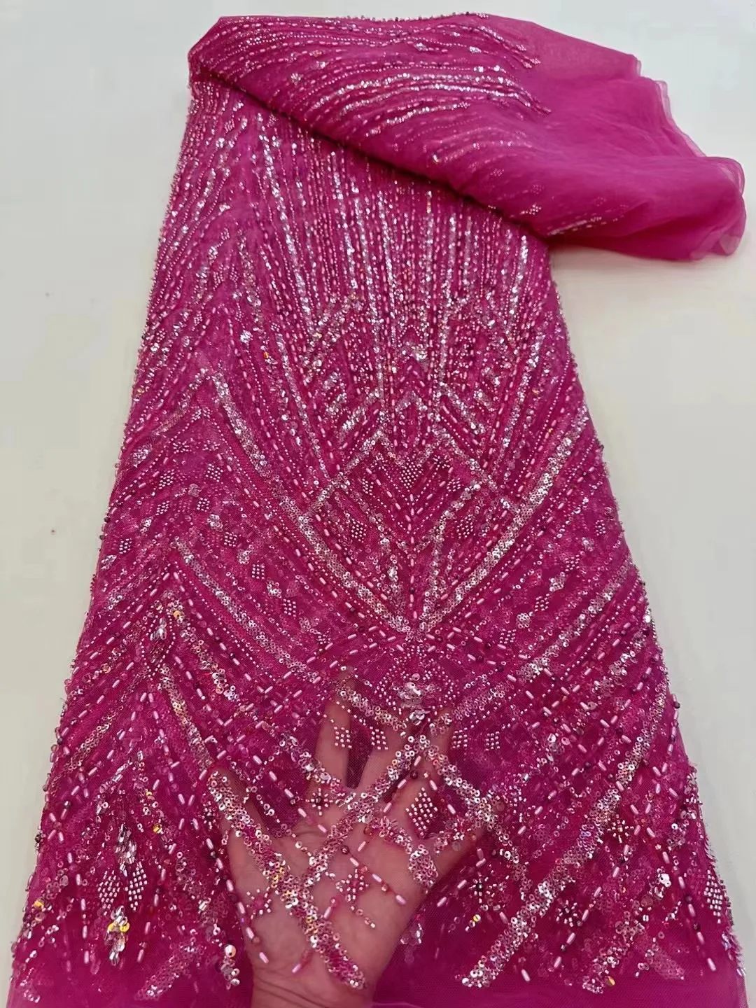 Luxury African Lace Fabric Heavy Beaded Groom Tulle Lace Embroidery 2023 High Quality New French Lace for Nigerian Wedding Dress
Luxury African Lace Fabric Heavy Beaded Groom Tulle Lace Embroidery 2023 High Quality New French Lace for Nigerian Wedding Dress