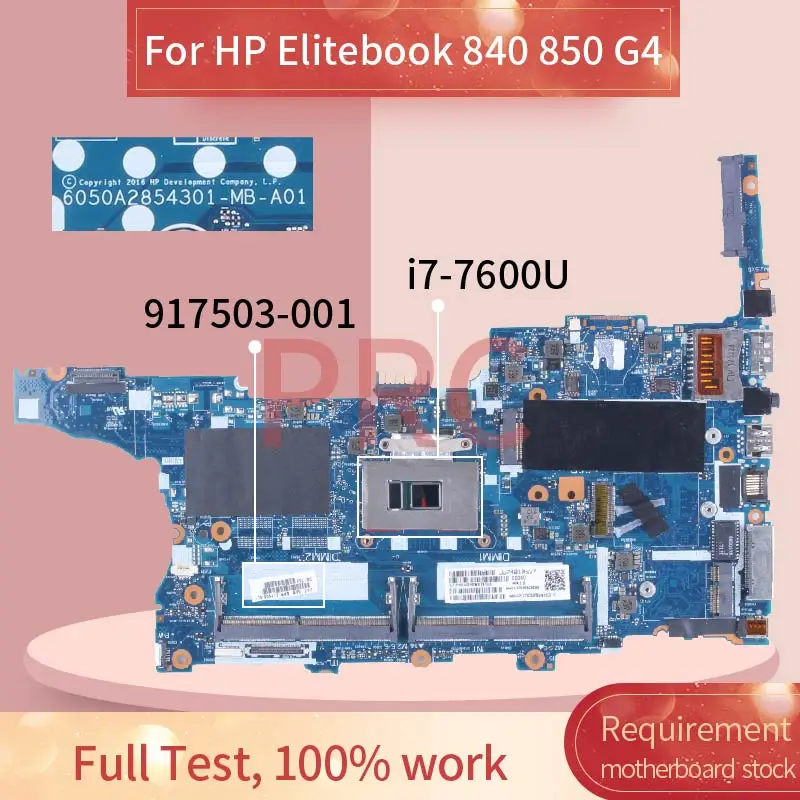 For HP Elitebook 840 G4 I7-7600U Laptop Motherboard 6050A2854301 917503-001 DDR4 Notebook Mainboard
For HP Elitebook 840 G4 I7-7600U Laptop Motherboard 6050A2854301 917503-001 DDR4 Notebook Mainboard