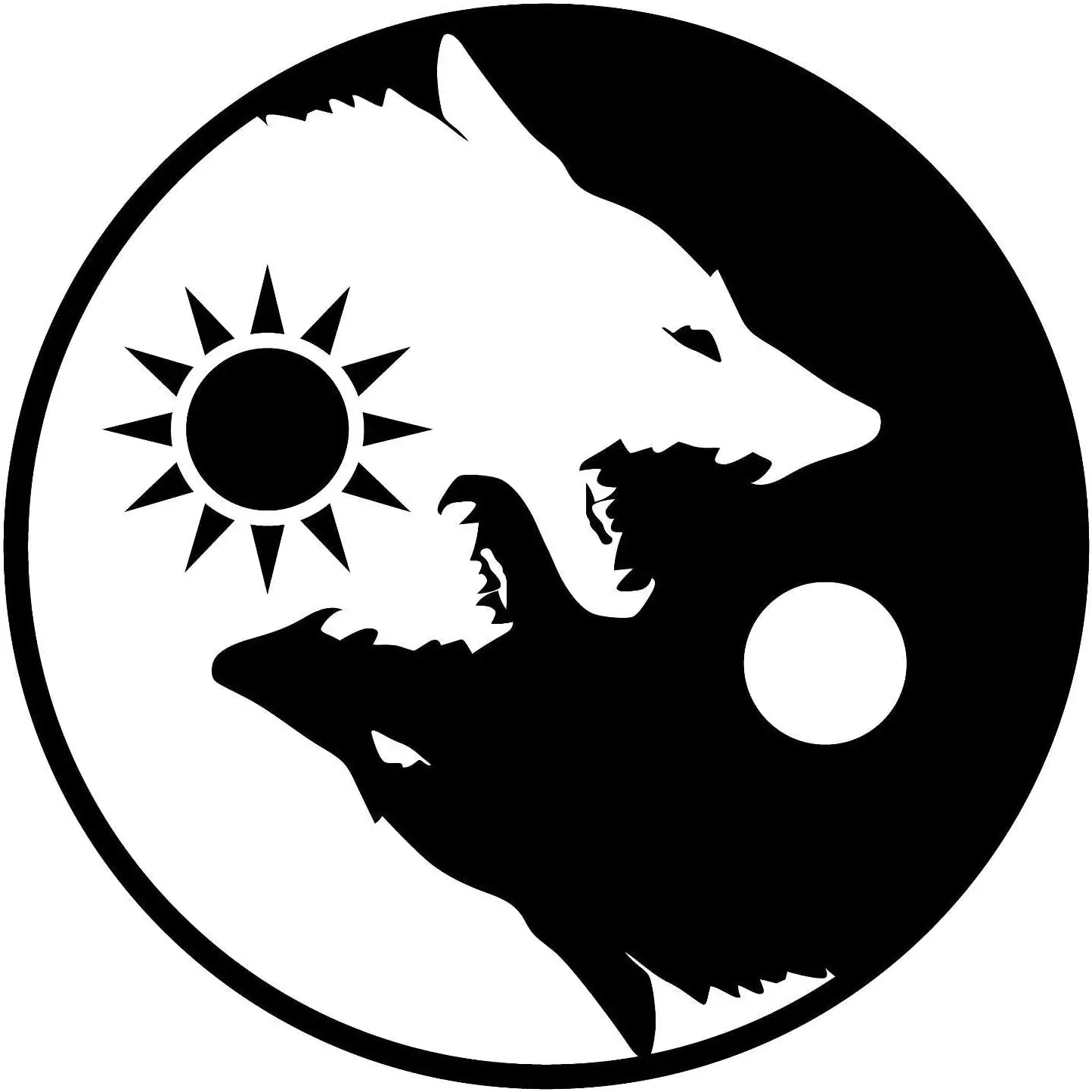 Sticker YIN YANG Wolf Black White Decal Symbol for CAR Window Truck Motorcycle Chopper Van SUV Phone Laptop Door Helmet Luggage
Sticker YIN YANG Wolf Black White Decal Symbol for CAR Window Truck Motorcycle Chopper Van SUV Phone Laptop Door Helmet Luggage