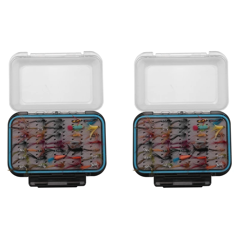 

128Pcs Dry Flies Bass Salmon Trouts Flies Nymph And Streamer Fly Fishing Flies Kit Fly Box For Trout Fly Fishing Flies