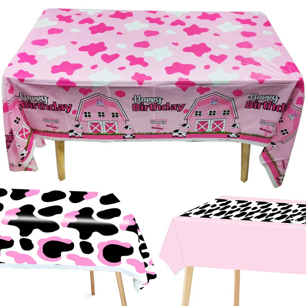 Cow Birthday Party Tablecloth Pink Cow Print Table Cover Farm Animal Tablecloth Girls Happy Birthday Baby Shower Party Supplies
Cow Birthday Party Tablecloth Pink Cow Print Table Cover Farm Animal Tablecloth Girls Happy Birthday Baby Shower Party Supplies