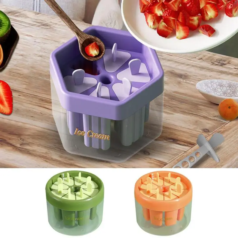 Kid Friendly Popsicle Mold Ice Cream Maker With 6 Compartments Hassle Free DIY Ice Cream Mold Container For Cheese Sticks Yogurt
Kid Friendly Popsicle Mold Ice Cream Maker With 6 Compartments Hassle Free DIY Ice Cream Mold Container For Cheese Sticks Yogurt