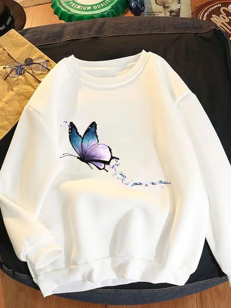 Watercolor Butterfly Trend Cute Women Fleece Clothing Print Long Sleeve Clothes Female Fashion Pullovers Graphic Sweatshirts
Watercolor Butterfly Trend Cute Women Fleece Clothing Print Long Sleeve Clothes Female Fashion Pullovers Graphic Sweatshirts