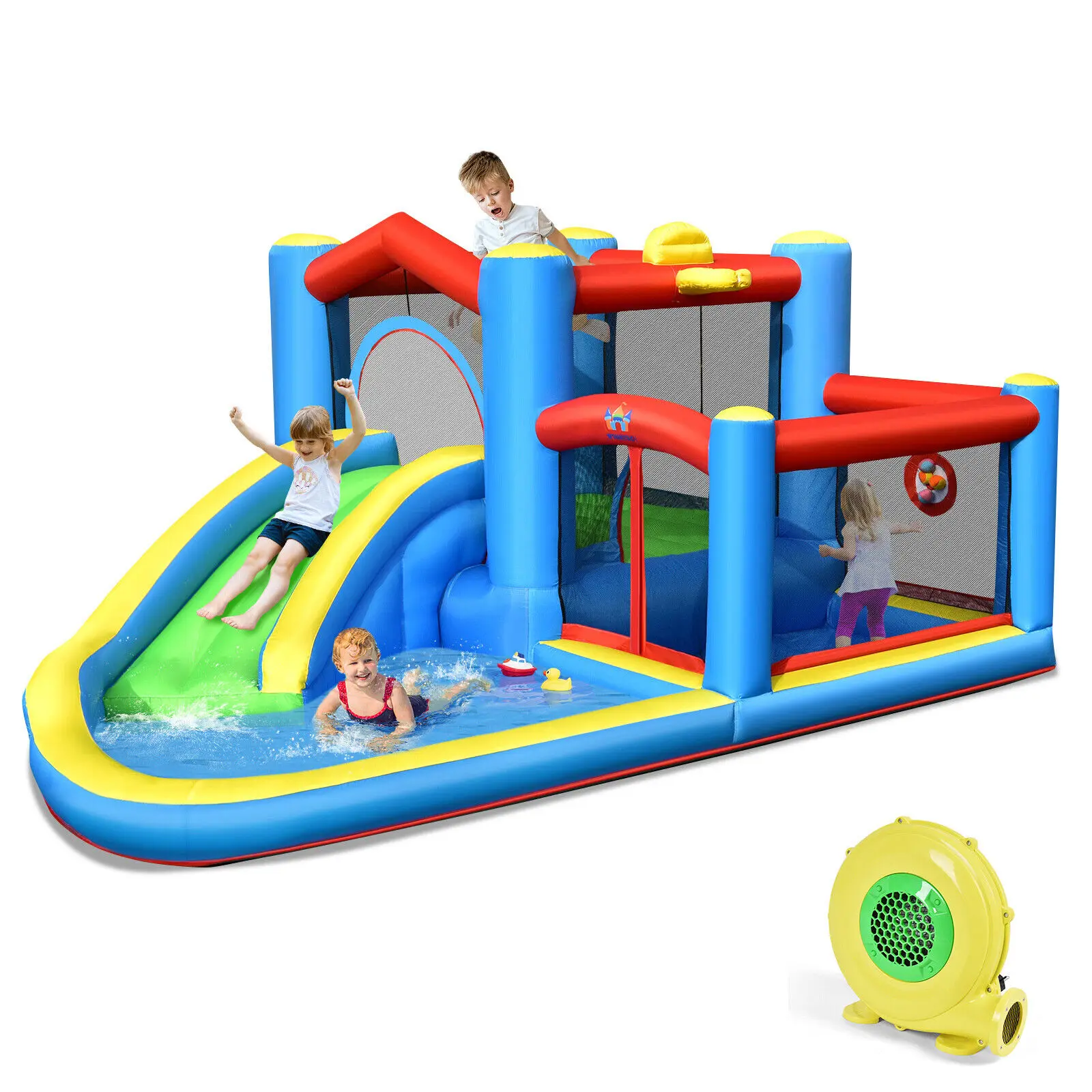 Costway Inflatable Kids Water Slide Outdoor Indoor Slide Bounce Castle with 480W Blower
Costway Inflatable Kids Water Slide Outdoor Indoor Slide Bounce Castle with 480W Blower