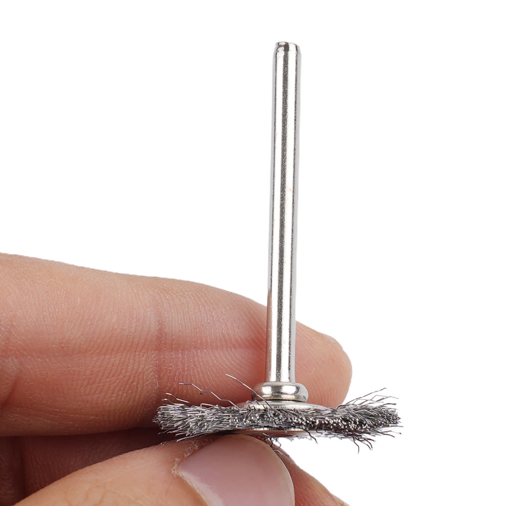 Practical Brushes Stainless Steel Rotary Tool T-shaped Small Brush Wire Wheel 25mm Diameter 3.175mm Shank Grinding Wheel
Practical Brushes Stainless Steel Rotary Tool T-shaped Small Brush Wire Wheel 25mm Diameter 3.175mm Shank Grinding Wheel