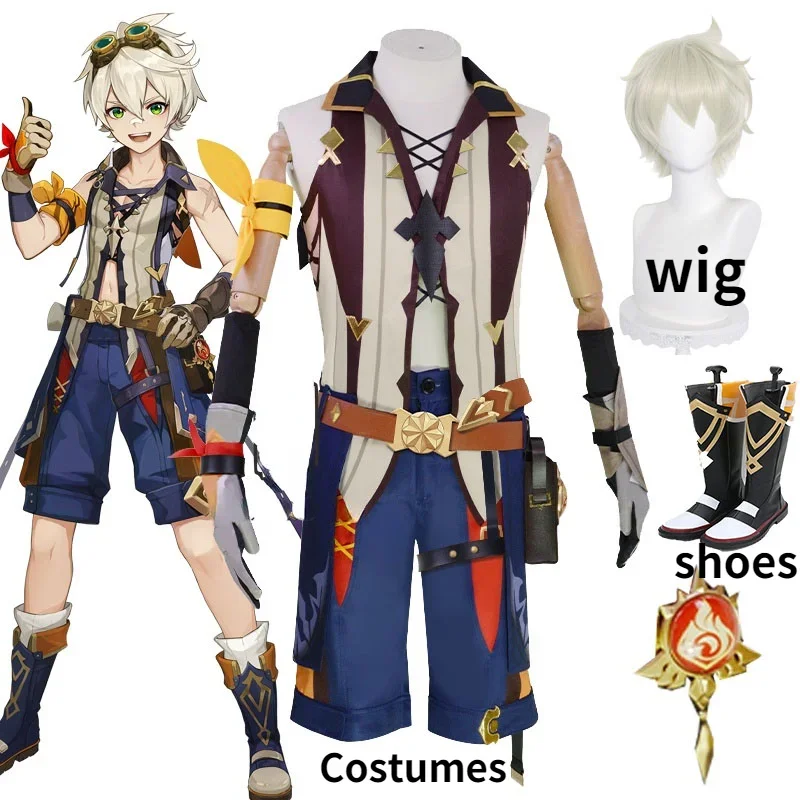 Genshin Impact Bennett Cosplay Costume Anime Game Suit Men Uniform Halloween Party Outfit Costumes Full Sets Wig Shoes Full Sets
Genshin Impact Bennett Cosplay Costume Anime Game Suit Men Uniform Halloween Party Outfit Costumes Full Sets Wig Shoes Full Sets