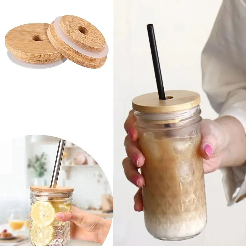 Straw Lid With Glass Hole Beer Bottle Canning Caps Mason Jar Lids 70/86mm Bamboo Wood Lids Silicone Seal Ring
Straw Lid With Glass Hole Beer Bottle Canning Caps Mason Jar Lids 70/86mm Bamboo Wood Lids Silicone Seal Ring