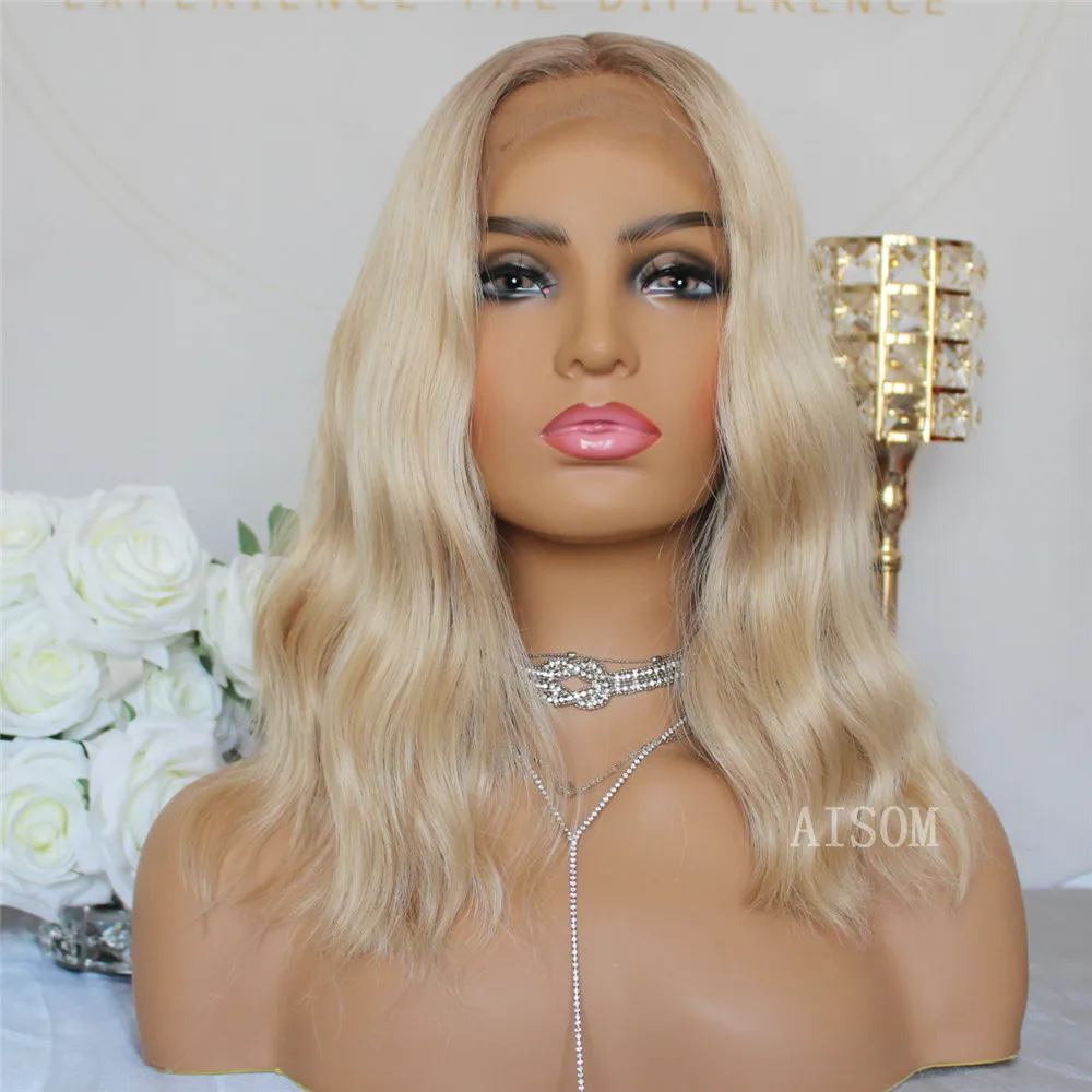 Short Bob Wig Ombre Blonde Synthetic Lace Front Wig for Women 14" T Part Wave Bob Lace Wig Pre Plucked Heat Resistant Fiber Hair
Short Bob Wig Ombre Blonde Synthetic Lace Front Wig for Women 14" T Part Wave Bob Lace Wig Pre Plucked Heat Resistant Fiber Hair