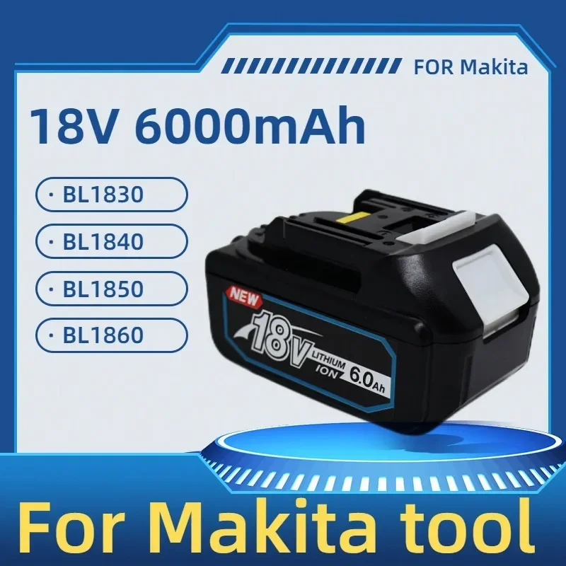 Latest Upgraded BL1860 Rechargeable Battery 18 V 6000mAh Lithium for Makita 18V Battery BL1840 BL1850 BL1830 BL1860B LXT 400
Latest Upgraded BL1860 Rechargeable Battery 18 V 6000mAh Lithium for Makita 18V Battery BL1840 BL1850 BL1830 BL1860B LXT 400
