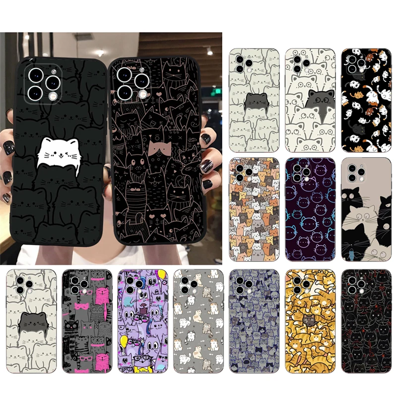 Cute Cartoon Cat Phone Case For iphone 15 14 13 12 11 Pro Max XS XR X 12mini 14 Plus Mobile Phone Case Funda
Cute Cartoon Cat Phone Case For iphone 15 14 13 12 11 Pro Max XS XR X 12mini 14 Plus Mobile Phone Case Funda