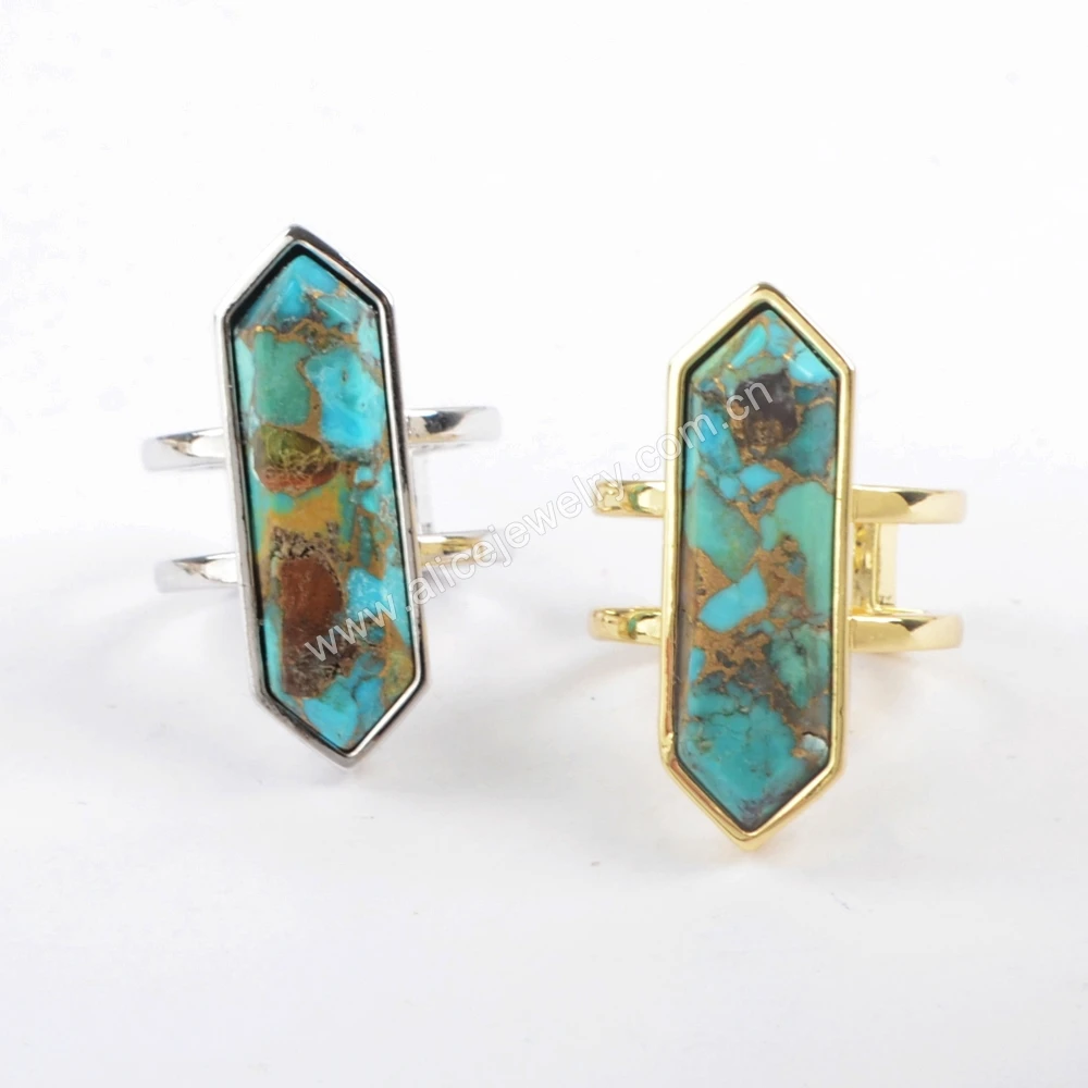 5PCS Hexagon Shape Geometry Open Rings Natural Turquoise Stone Adjustable Finger Ring For Women Boho Jewelry Gifts Dropshipping
5PCS Hexagon Shape Geometry Open Rings Natural Turquoise Stone Adjustable Finger Ring For Women Boho Jewelry Gifts Dropshipping