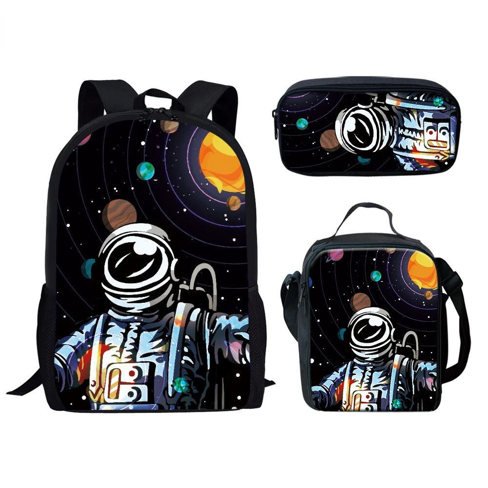 HOMDOW Teenagers Backpack 3Pcs Set Fantasy Space Astronaut Pattern School Bag and Meal Bag Pen Box Set Student School Bags
HOMDOW Teenagers Backpack 3Pcs Set Fantasy Space Astronaut Pattern School Bag and Meal Bag Pen Box Set Student School Bags