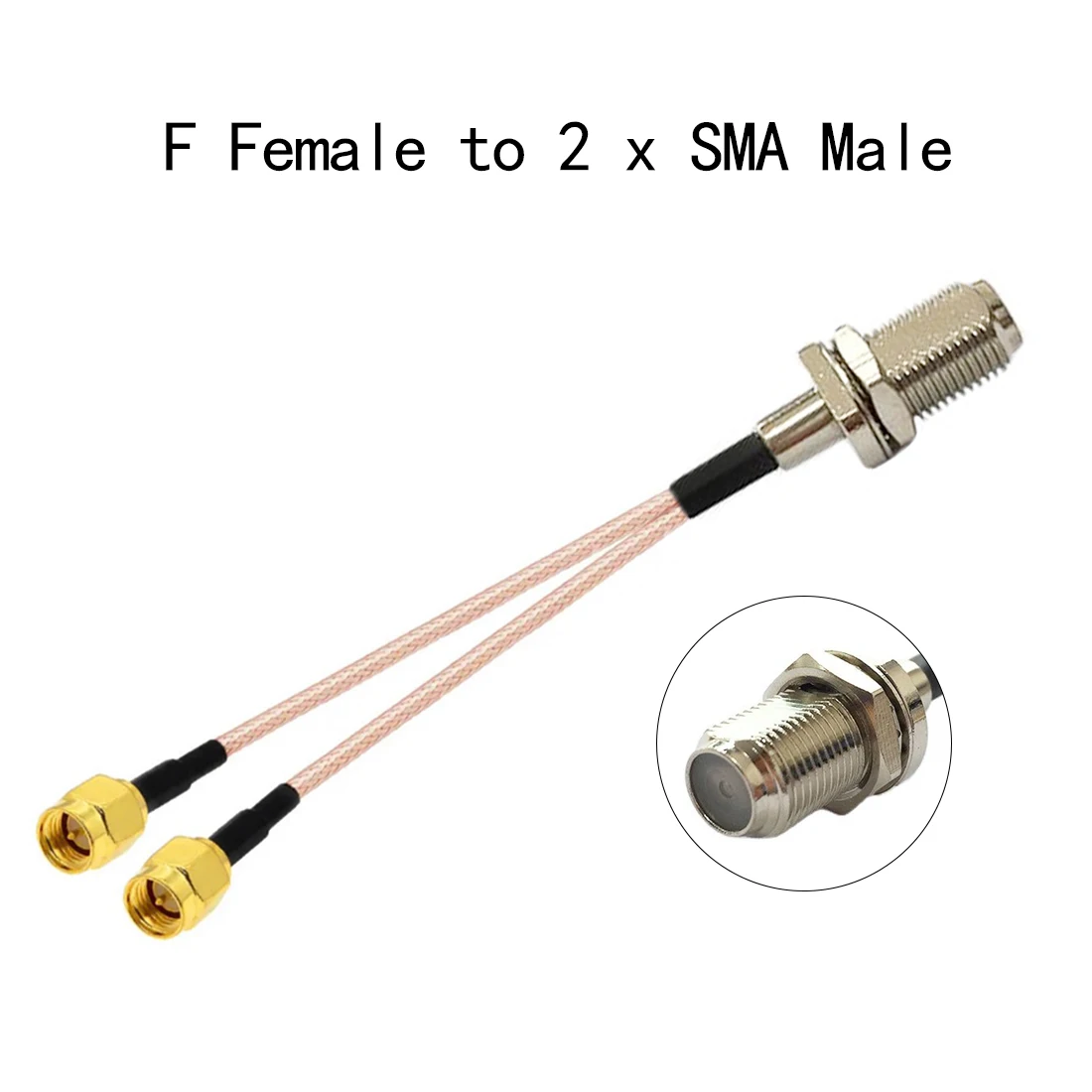 1PCS F Female Bulkhead to 2 x SMA Male Plug Adapter RG316 Pigtail Y Type Splitter Combiner RF Coaxial Extension Jumper 15CM
1PCS F Female Bulkhead to 2 x SMA Male Plug Adapter RG316 Pigtail Y Type Splitter Combiner RF Coaxial Extension Jumper 15CM