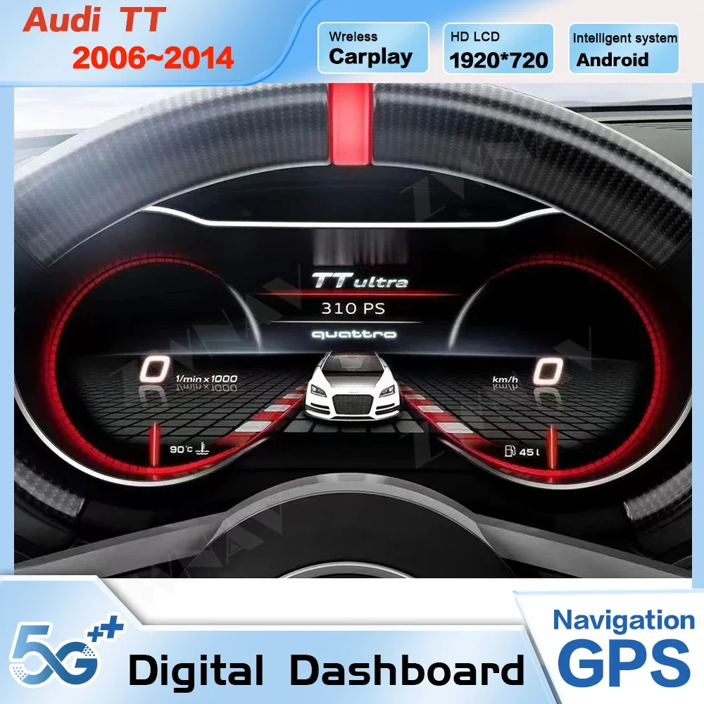 12.3 Inch For Audi TT 2006-2009 Car Digital Cluster Virtual Cockpit Speedometer Dashboard LCD Screen Instrument Panel Unit
12.3 Inch For Audi TT 2006-2009 Car Digital Cluster Virtual Cockpit Speedometer Dashboard LCD Screen Instrument Panel Unit