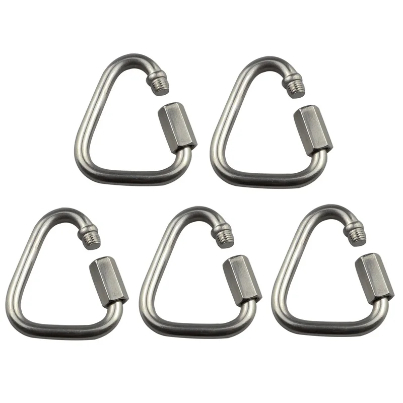 5PCS Stainless Steel 304 Quick Link Chain Links Locking Carabiner Connector Natural Color of Stainless Steel
5PCS Stainless Steel 304 Quick Link Chain Links Locking Carabiner Connector Natural Color of Stainless Steel