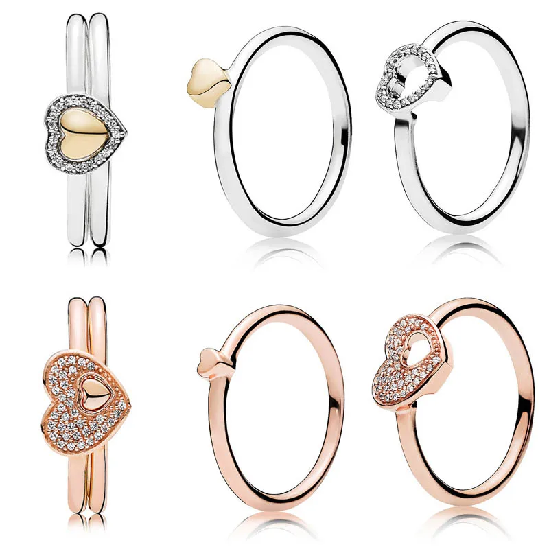 Rose Blushing Romance Puzzle Heart Of Golden Puzzle Gift Set Rings With Crystal 925 Sterling Silver Ring DIY Europe Jewelry
Rose Blushing Romance Puzzle Heart Of Golden Puzzle Gift Set Rings With Crystal 925 Sterling Silver Ring DIY Europe Jewelry
