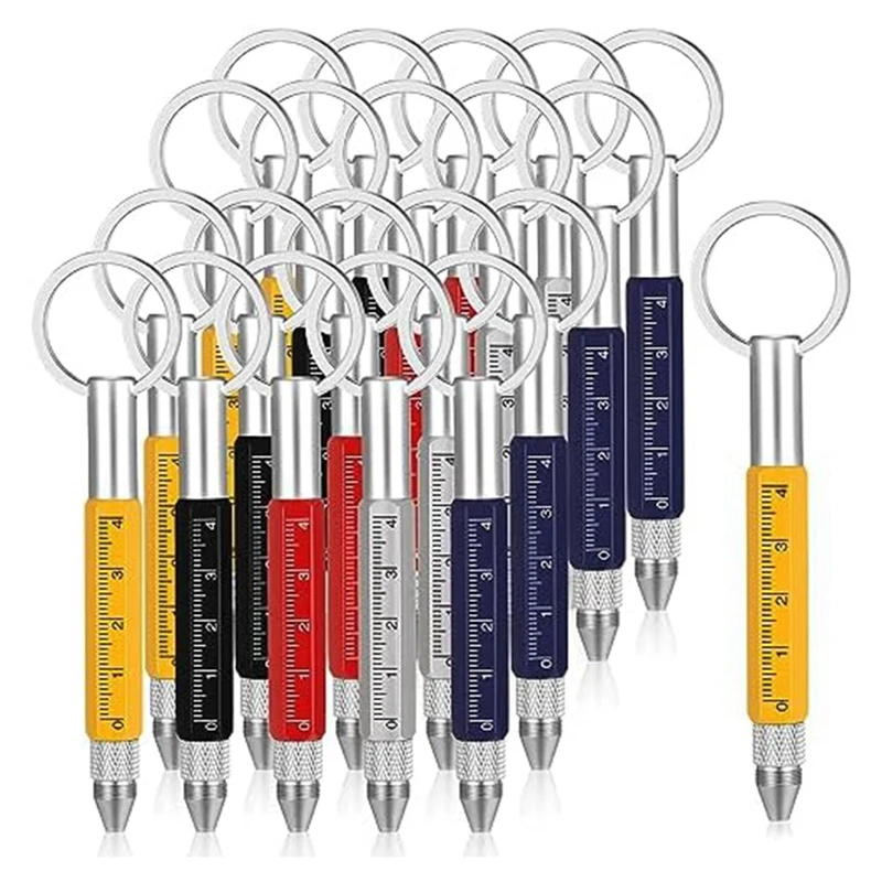 

20Pcs 6 In 1 Multitool Pen For Stuffers Ballpoint Pen Refills Tool Pen For Students Office Staff Construction Workers Durable