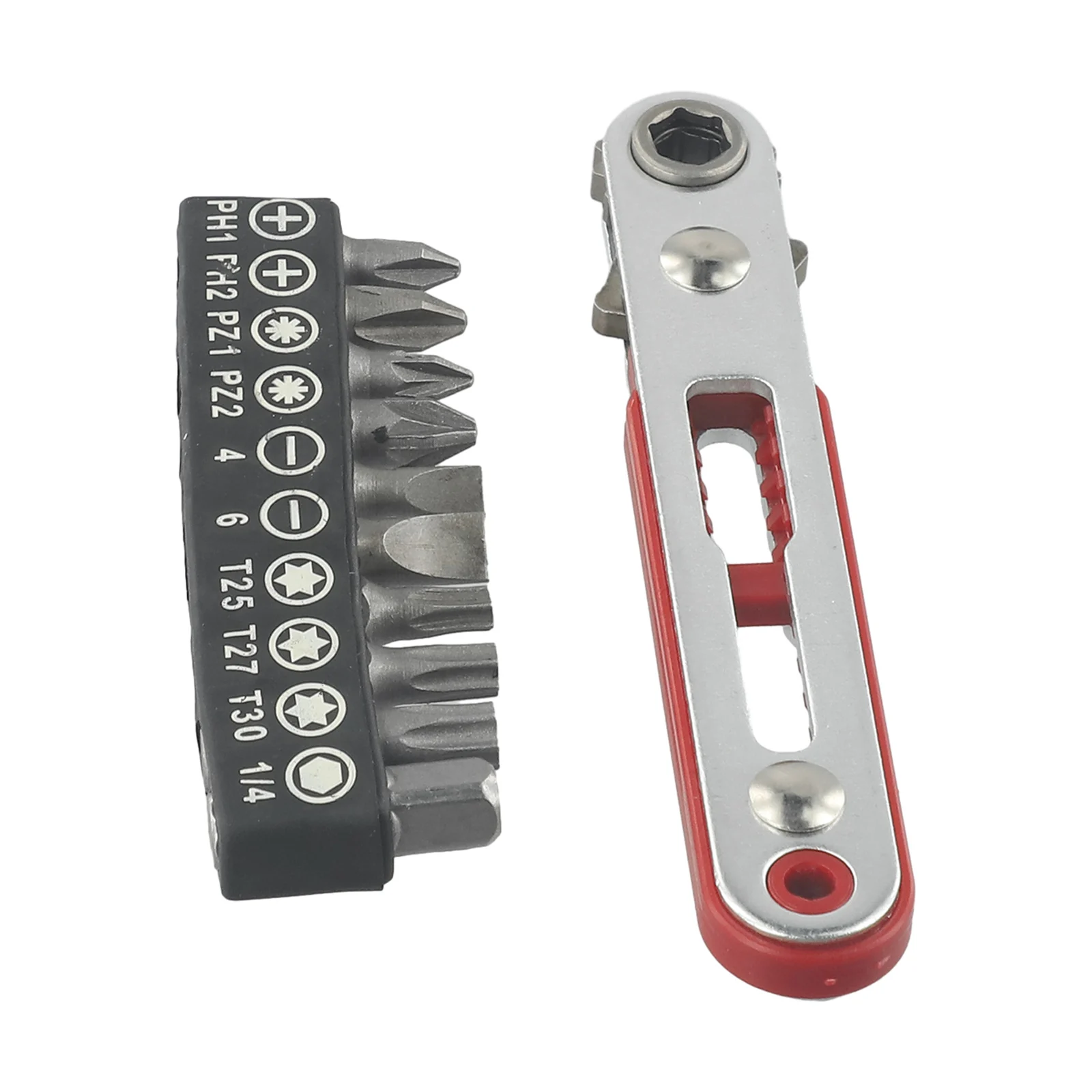 Mini Ratchet Wrench Screwdriver Drive Hex Screwdriver Bit Dual-Drive Head Ratchet Wrench Tool Flat Head Multiple Repair Tool
Mini Ratchet Wrench Screwdriver Drive Hex Screwdriver Bit Dual-Drive Head Ratchet Wrench Tool Flat Head Multiple Repair Tool