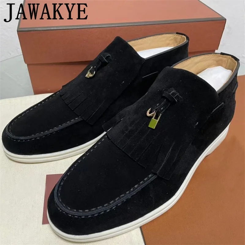 New High Top Kid Suede Tassel Flat Shoes For Women Metal Lock Round Toe Shoes Woman Flats Casual Loafers Women Zapatillas Mujer
New High Top Kid Suede Tassel Flat Shoes For Women Metal Lock Round Toe Shoes Woman Flats Casual Loafers Women Zapatillas Mujer