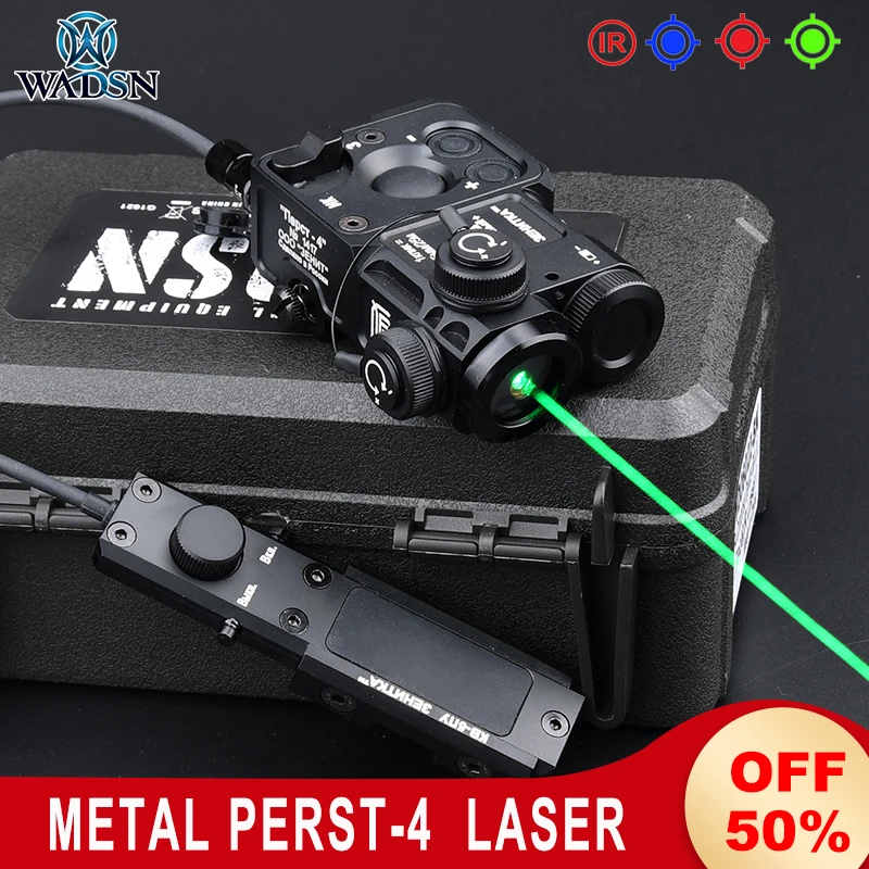 WADSN Tactical Metal Perst 4 Laser Red Green BlueIR Aiming Infrared Laser Pointer Sight Airsoft Rifle AR15 for Picatinny Rail
WADSN Tactical Metal Perst 4 Laser Red Green BlueIR Aiming Infrared Laser Pointer Sight Airsoft Rifle AR15 for Picatinny Rail