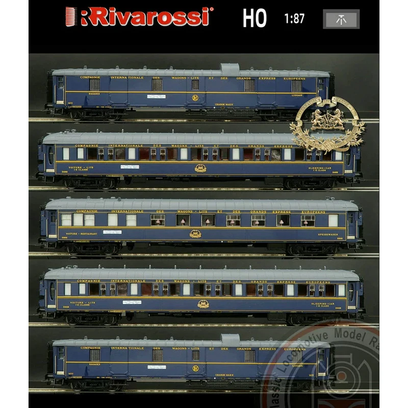 RIVAROSSI HO Type Train Model 1/87 HR4384 Orient Express Passenger Car with Lights Five-section Train Model
RIVAROSSI HO Type Train Model 1/87 HR4384 Orient Express Passenger Car with Lights Five-section Train Model