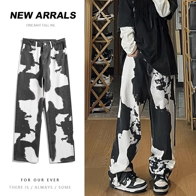 Wide leg jeans man Straight Tie-dye Jeans Denim Pants Men's Jeans for Men Streetwear Jean Baggy Male Oversize Men Boys Clothing
Wide leg jeans man Straight Tie-dye Jeans Denim Pants Men's Jeans for Men Streetwear Jean Baggy Male Oversize Men Boys Clothing