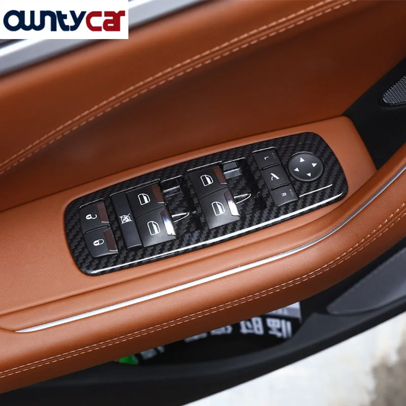 

ABS углеродное волокно стеклоподъемник декоративная крышка отделка Подходит для Maserati ghiсот 2014-2017 LEVANTE 2016 2017 Quattroporte 2013-2017