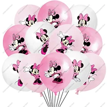 10/20pcs Disney Minnie Mouse Latex Balloons Pink Baby Shower Party Supplies Birthday Party Decorations for Girls Wedding Decor