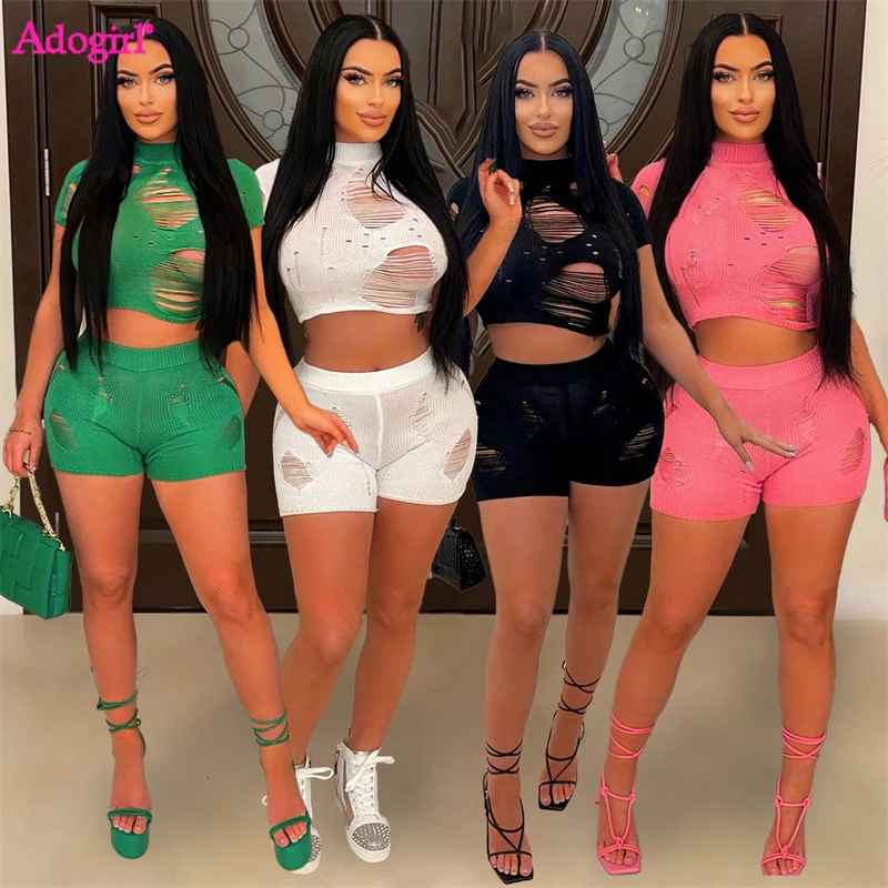 Adogirl однотонный трикотажный комплект из двух предметов, женская сексуальная водолазка с вырезами и коротким рукавом, короткие шорты, летние костюмы
Adogirl однотонный трикотажный комплект из двух предметов, женская сексуальная водолазка с вырезами и коротким рукавом, короткие шорты, летние костюмы