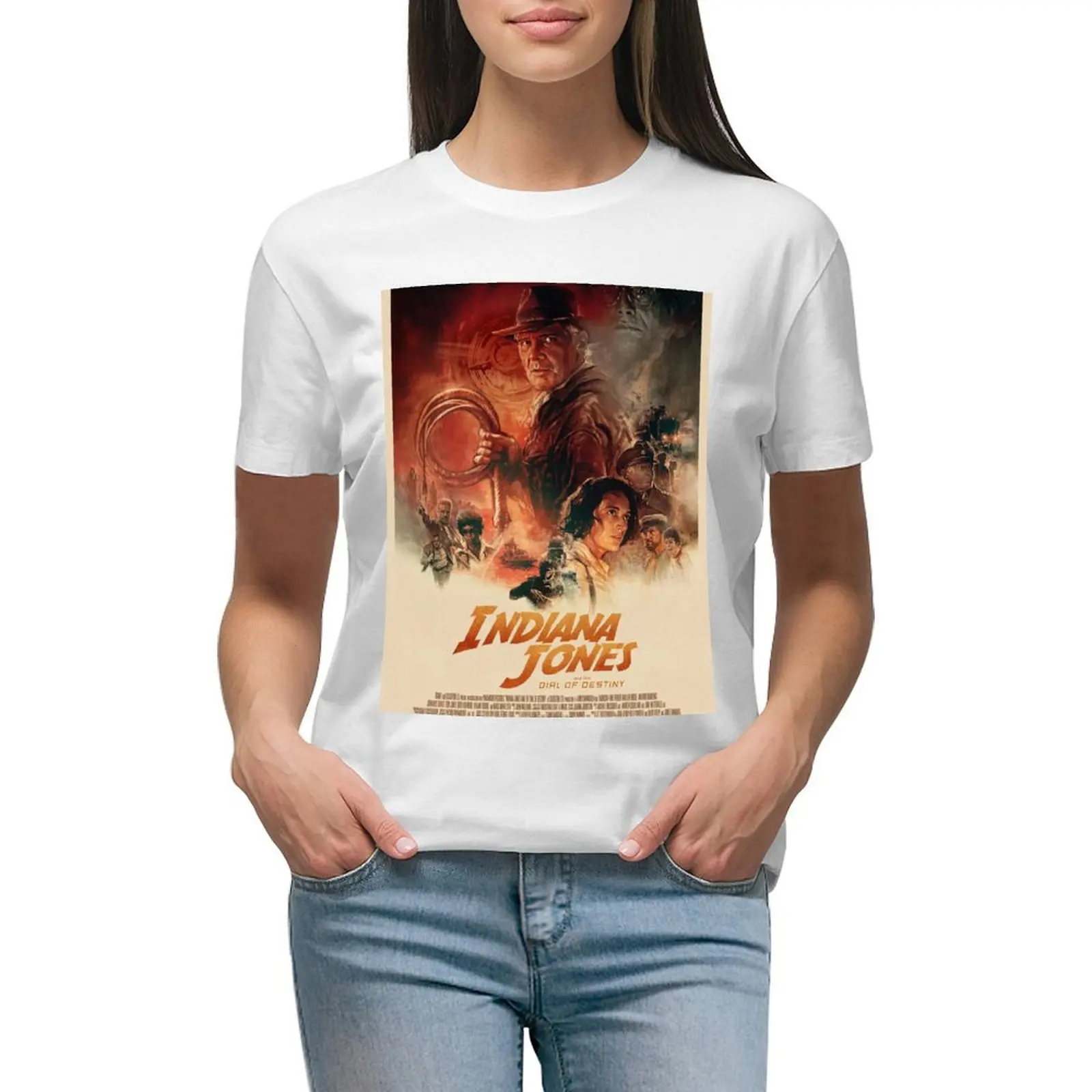Dial Of Destiny I Vintage Cowboy Movie Poster T-shirt tops kawaii clothes cute tops T-shirt Women
Dial Of Destiny I Vintage Cowboy Movie Poster T-shirt tops kawaii clothes cute tops T-shirt Women