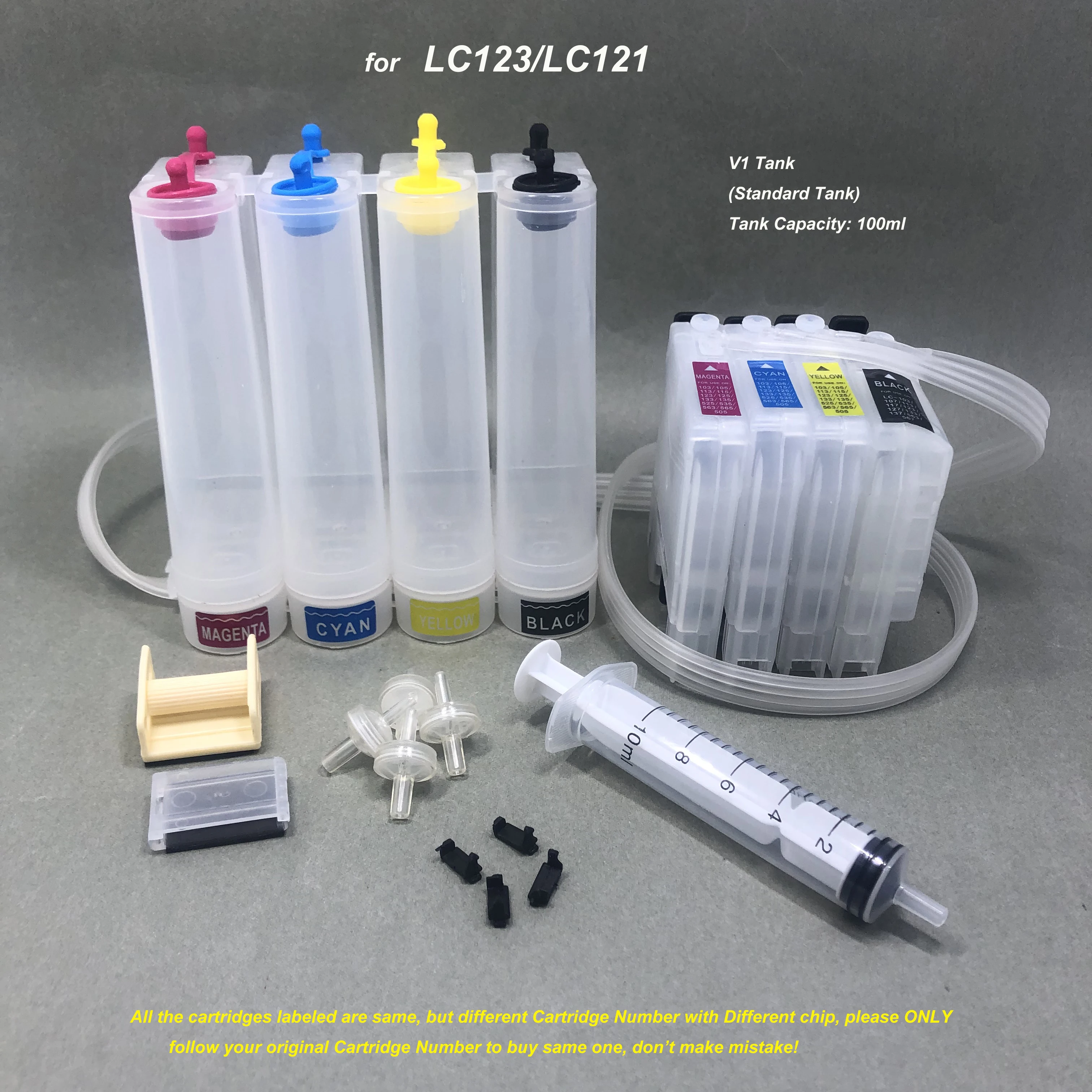 YOTAT CISS чернильный картридж LC121 LC123 для Brother MFC-J4410DW MFC-J4510DW MFC-J4610DW MFC-J4710DW MFC-J6720DW/J6520DW
YOTAT CISS чернильный картридж LC121 LC123 для Brother MFC-J4410DW MFC-J4510DW MFC-J4610DW MFC-J4710DW MFC-J6720DW/J6520DW