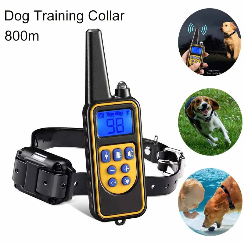 Electric Remote Control Dog Training Collar 800m Waterproof Anti Bark Dog Training Collar with LCD Display Shock Vibration Sound
Electric Remote Control Dog Training Collar 800m Waterproof Anti Bark Dog Training Collar with LCD Display Shock Vibration Sound