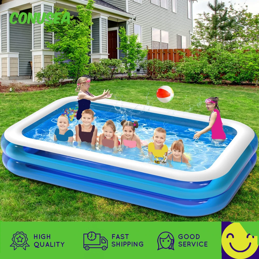 

2M/2.6M/3M Summer Swimming Pool Large Pools for Family Inflatable Framed Removable Swimming Bathtub Child Pool for Cottages