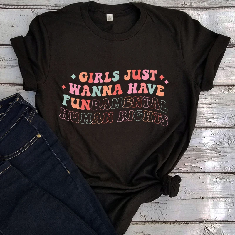 Womens Rights Tee Equality Feminism Top Colors Tees Girls Just Wanna Have Fundamental Human Rights Shirt Vintage Clothes
Womens Rights Tee Equality Feminism Top Colors Tees Girls Just Wanna Have Fundamental Human Rights Shirt Vintage Clothes