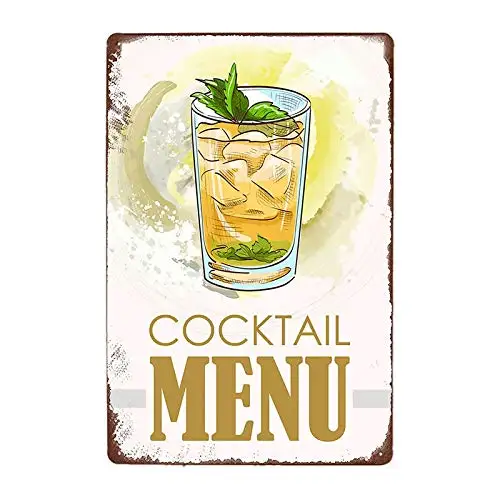 Various Cocktail Menu Retro Metal Tin Signs 8x12 Inch Kitchen Restaurant Poster Pub Bar Club Wall Decor Vintage Tin Sign qqwe-22
Various Cocktail Menu Retro Metal Tin Signs 8x12 Inch Kitchen Restaurant Poster Pub Bar Club Wall Decor Vintage Tin Sign qqwe-22